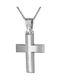 Triantos Men's White Gold Cross 14K