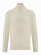 Karl Lagerfeld Men's Long Sleeve Sweater Turtleneck Ecru