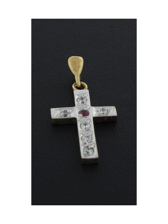 Mertzios.gr White Gold Cross 14K