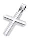 JewelStories Men's White Gold Cross 14K