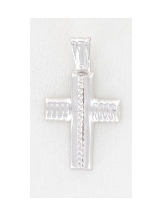 Mertzios.gr White Gold Cross 14K