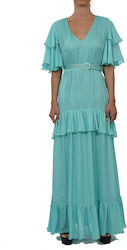 Space Style Concept Dress Evening Turquoise