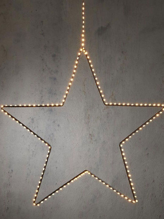 Atmosphera Plastic Illuminated Christmas Decorative Pendant Star 60x60cm White