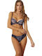 Norddiva Lace Underwear Set with Bra & Brazil Blue