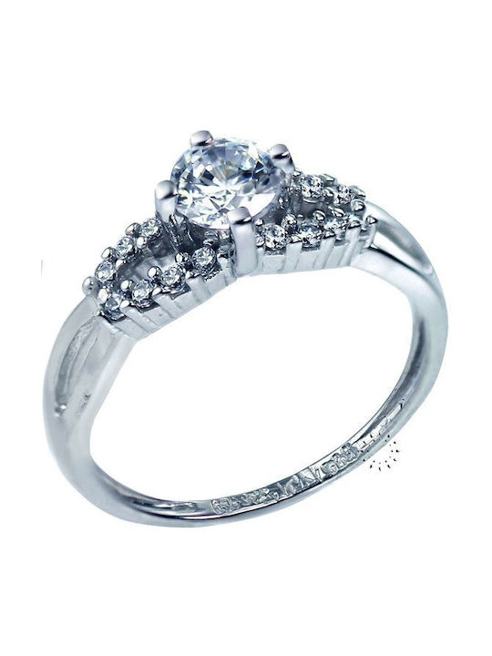 Savvidis Single Stone from White Gold 14K