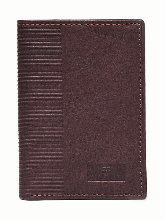David William Δερμάτινο Ανδρικό Πορτοφόλι Καρτών με RFID Καφέ