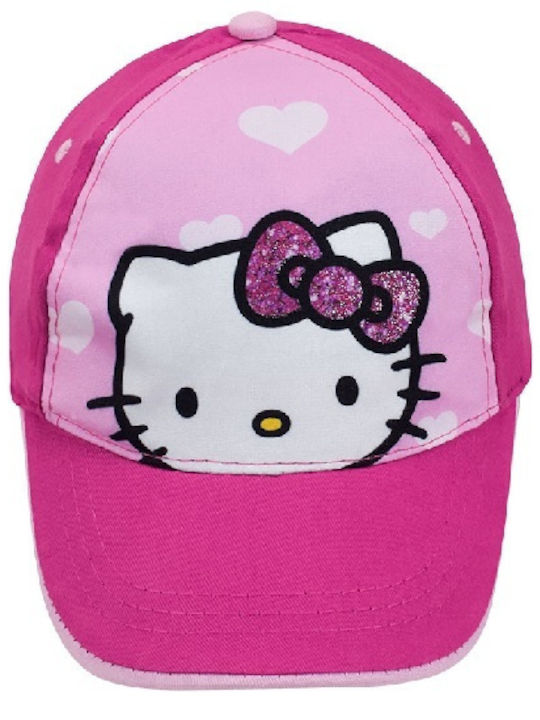 Stamion Kinderhut Jockey Stoff ''hello Kitty'' Rosa