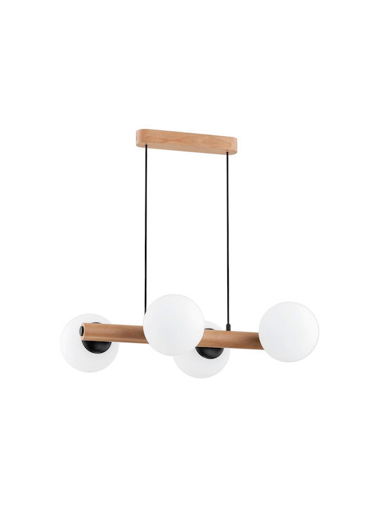 Alfa Pendant Light Brown for 4 Bulbs E14, E.14
