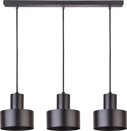 Sigma Rif Hängelampe Schwarz Schiene mit Fassung E27 65cm.