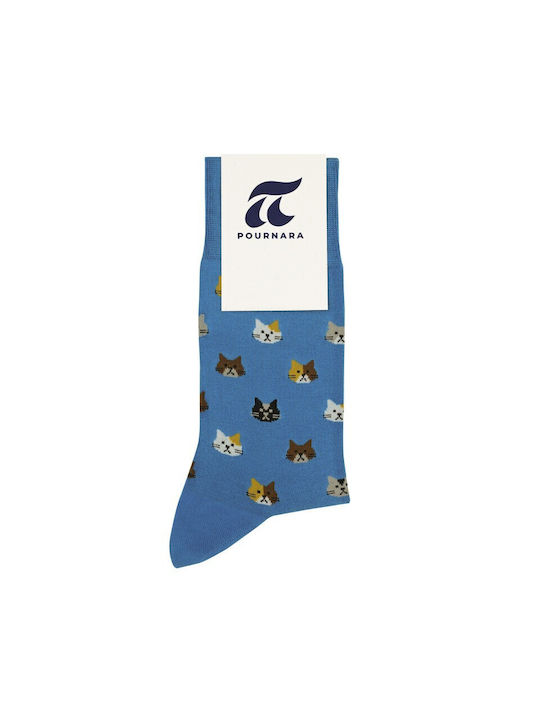 Pournara Damen Socken Blau 1Pack