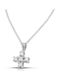 Hillas Women's White Gold Cross 18K with Chain