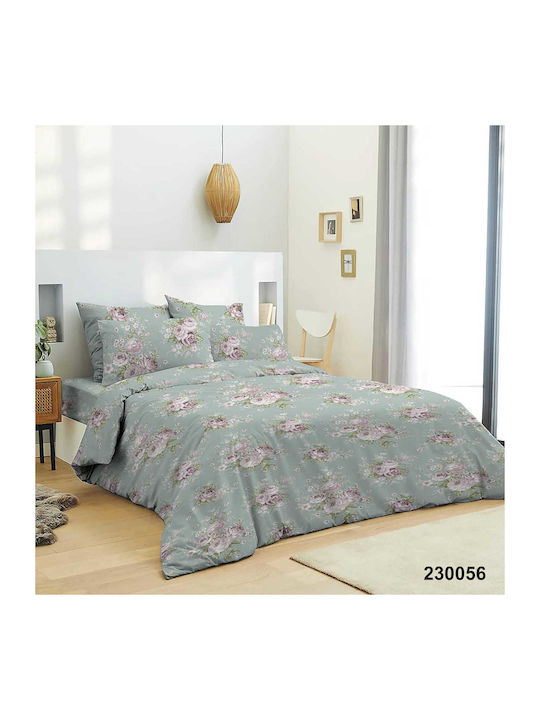 Marwa Sheet Sets Double Flannel 200x260cm. Light Blue 4pcs