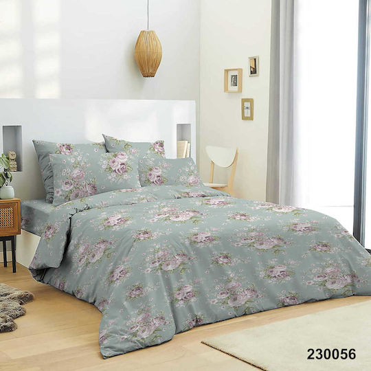 Marwa Сет Чаршафи Двойни Фланелени 200x260см. Светлосин 4бр