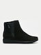 Ghete Dama De Piele Ankle Boots Negru