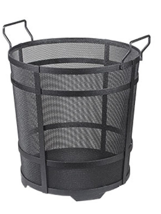 Viometal Metalic Coș Depozitare lemne 53x38x49cm Negru