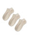 Q&Y Solid Color Socks Beige 3Pack