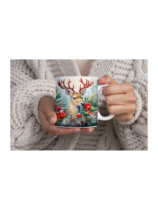 Christmas Mug Ceramic White 1pcs