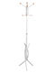 HomeMarkt Metallic Coat Rack White 41x41x176cm