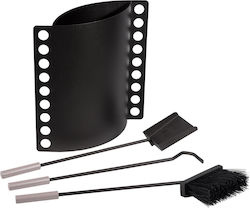 Viometal 500 Σετ Εργαλείων Τζακιού με Κουβά Μαύρο
