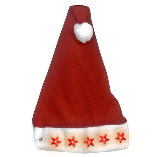 XMASfest Christmas Clothing Accessories Santa Claus Pattern Red Cap 29x38cm