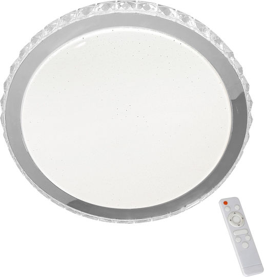 Eko Light Πλαφονιέρα Οροφής Λευκή με Ενσωματωμένο LED και Τηλεχειριστήριο