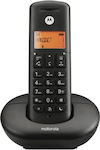 Motorola E201 Cordless Phone (4-Pack) Suitable for Seniors Black