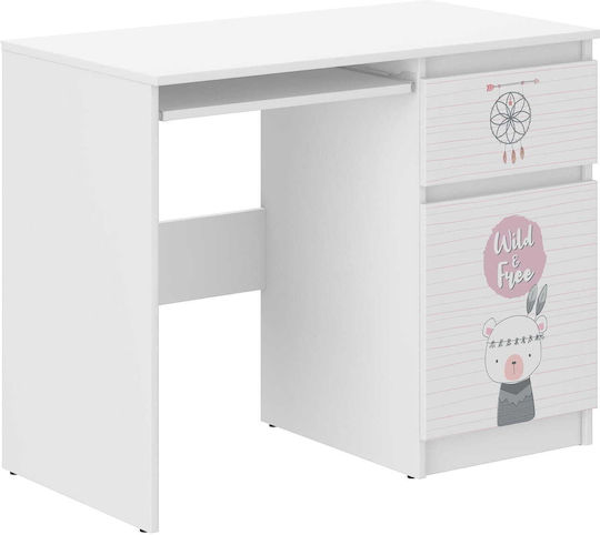 Kids Desk made of Melamine White 96x50x77cm