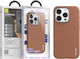 Premium Umschlag Rückseite Leder Braun (iPhone 14 Pro Max)