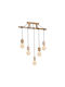 Milagro Σ Πολυέλαιος Jack Pendant Chandelier for 5 Bulbs E27 Beige