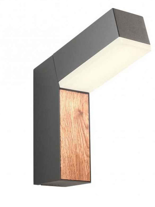 Redo Group Επιτοίχιο Εξωτερικό Φωτιστικό LED IP54 10W με Θερμό Λευκό Φως