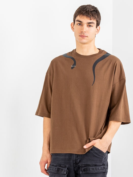 Tee Library T-shirt Καφέ