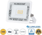 GloboStar Atlas Στεγανός Προβολέας LED 10W Θερμό Λευκό 2700K IP67