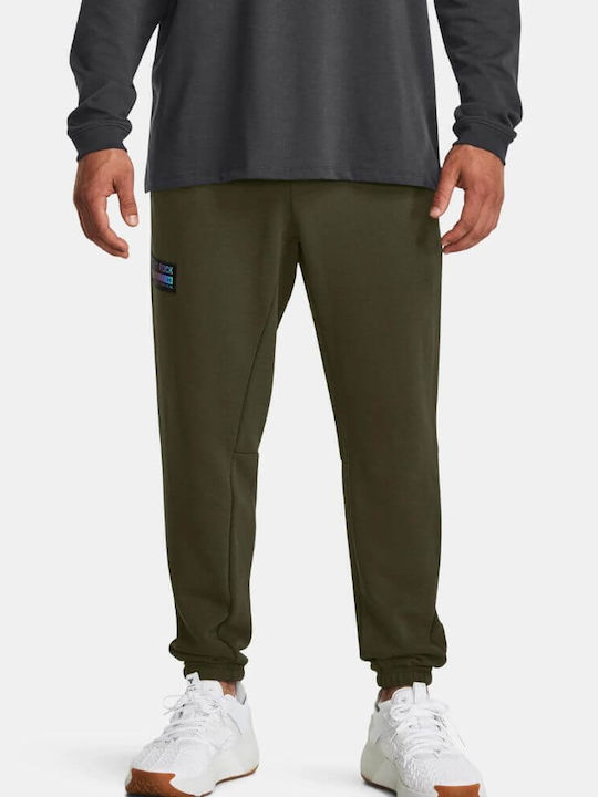 Under Armour Men's Sweatpants with Rubber Green.