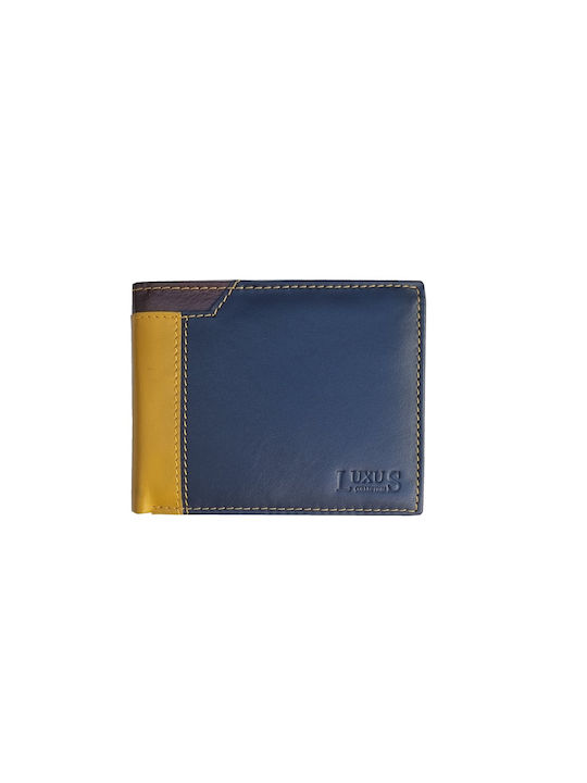 Luxus Men's Leather Wallet Blue