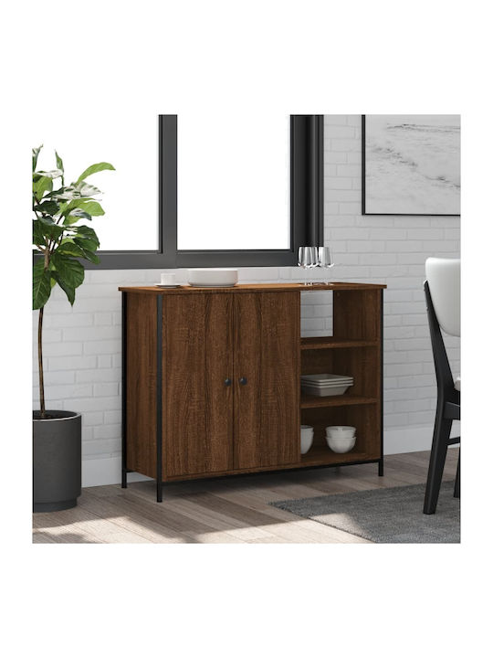 Sideboard Wooden Καφέ Δρυς 100x33x75cm