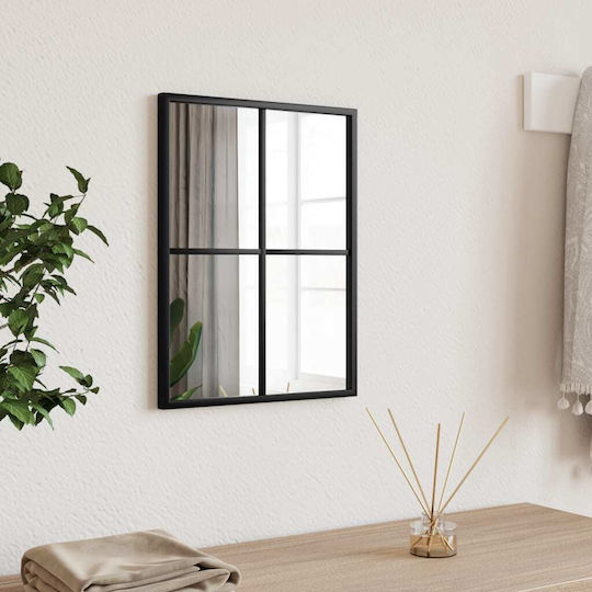 vidaXL Schminkspiegel Wand 40x40cm Schwarz