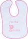 Bunny Bebe I’m Princess Baby Bib Fabric with Hoop & Loop Fastener Pink