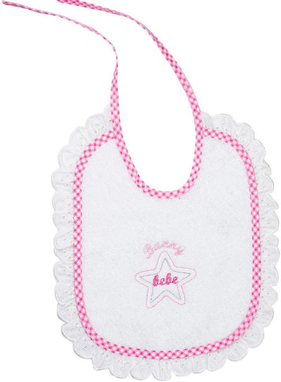 Bunny Bebe Lätzchen Stoff mit Spitzenband Red