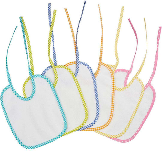 Bunny Bebe Bavetă material textil cu bandă de dantelă yellow, blue 6buc