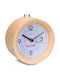 Navaris Indian Sun Tischuhr mit Zeigern Holz mit Wecker Braun 46269.24.01