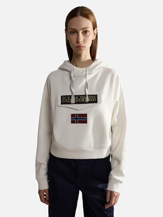 Napapijri Burgee Women's Hooded Sweatshirt White.