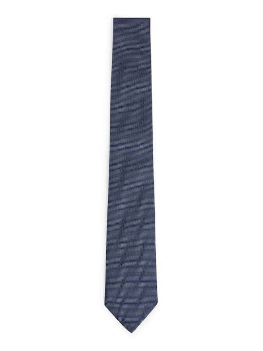 Boss Men's Tie Silk Printed in Blue Color