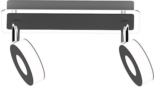 Eko Light Doppel LED Spot in Silber Farbe