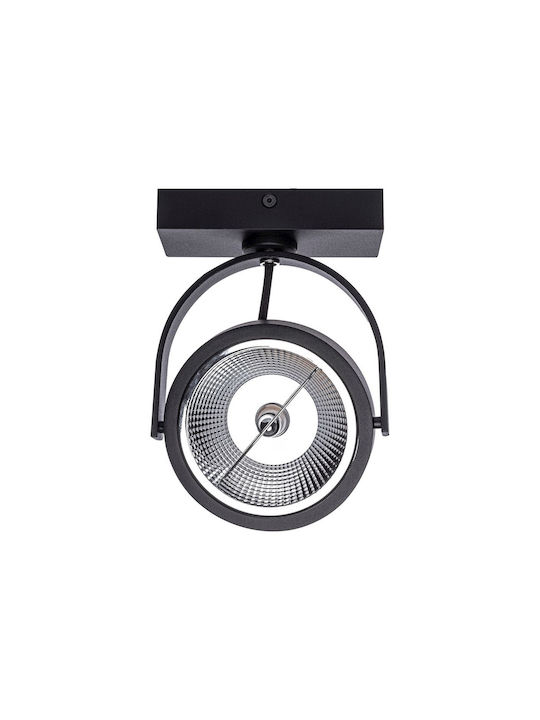 Eko Light Μονό Σποτ με Ντουί GU10 σε Μαύρο Χρώμα