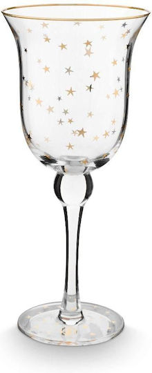 PiP Studio Stars Pahar Pentru Vin Alb Din Sticlă În Culoare Aurie 360ml