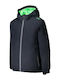 Kids' Casual Jacket with Hood NAVY-LIME