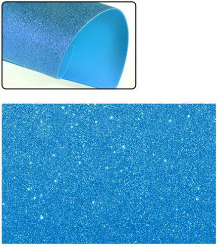 Madrid Papel Schaumstoffpapier Glitzer 40x60cm. Blau