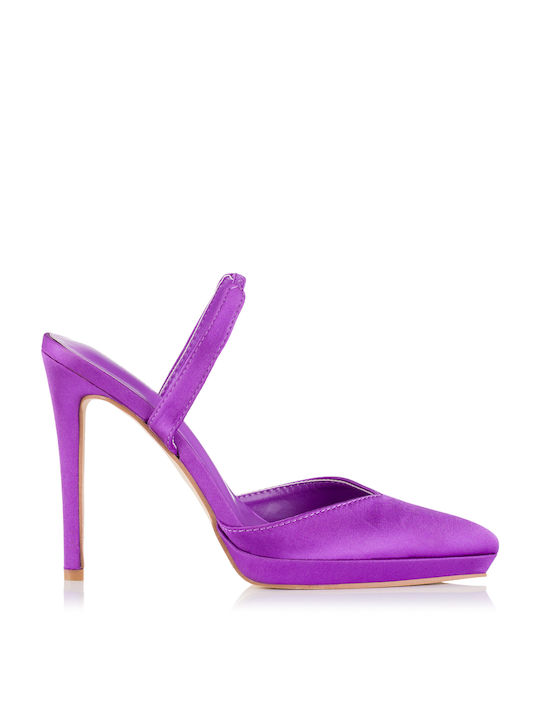 Diamantique Purple Heels