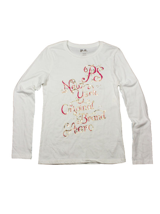 Aeropostale Kids Blouse Long Sleeve White