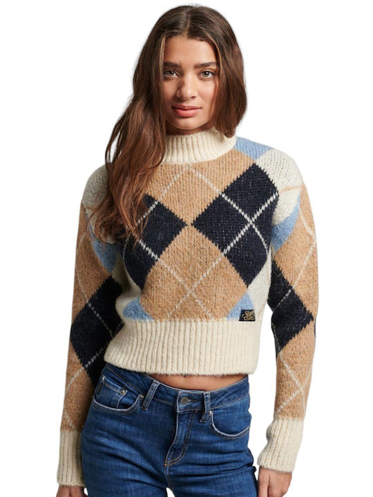Superdry Women's Long Sleeve Sweater Checked Mu...